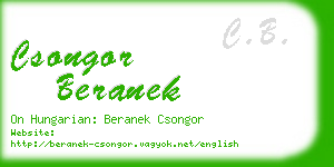 csongor beranek business card